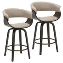  !nspire Holt 203-981MSH_WAL Set of 2 26" Counter Stool with Swivel - Mushroom/Walnut IMAGE 1