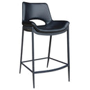  Worldwide Home Furnishings Icona 203-067BK_BK_26 26" Counter Stool - Black/Black IMAGE 1