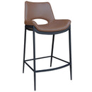  Worldwide Home Furnishings Icona 203-067SD_BK_26 26" Counter Stool - Saddle/Black IMAGE 1