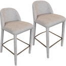  !nspire Kiara 203-553BEG Set of 2 26" Counter Stool - Beige IMAGE 1