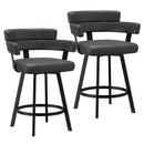  !nspire Oberon 203-646CH Set of 2 26" Counter Stool with Swivel - Charcoal/Black IMAGE 1