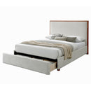  !nspire Andover 101-593Q-OAT 60" Queen Platform Bed with Drawer - Oat IMAGE 1