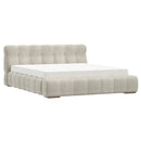  !nspire Pasha 101-647K-BEG 78" King Platform Bed - Beige Pearl IMAGE 1