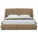  !nspire Ursula 101-166K-DBG 78" King Platform Bed - Dark Beige IMAGE 1
