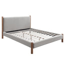  !nspire Zoran 101-435Q-MSH 60" Queen Platform Bed - Mushroom/Walnut IMAGE 1