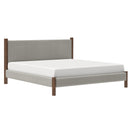  !nspire Zoran 101-435K-MSH 78" King Platform Bed - Mushroom/Walnut IMAGE 1