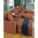  Signature Design by Ashley® Modmax 92102U19 5 pc Sectional and 3 Ottomans - Spice IMAGE 7