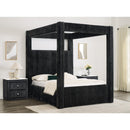  Crown Mark Carla 5118BK-K King Canopy Bed - Black IMAGE 2