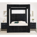  Crown Mark Carla 5118BK-Q Queen Canopy Bed - Black IMAGE 3