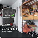 Yes4All EVA Interlocking Mats, Puzzle Floor Tiles, Foam Floor Padding with Border for Furniture, Home Space, Living Room, Garage - Black, 1.02 m2 63363