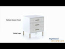 Acme Furniture Myles AC00843 Nightstand - White & Champagne EXTERNAL_VIDEO 1