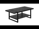 Monarch I 2860 Coffee Table - Black Reclaimed Wood-Look/Black Metal EXTERNAL_VIDEO 1