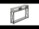 Monarch I 3572 Hall Table - Grey/Black EXTERNAL_VIDEO 1