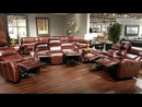 Intercon Furniture Wainwright Power Reclining Leather Look Sofa WW-SF-387DPR-RBN-C EXTERNAL_VIDEO 1