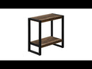Monarch I 2852 Accent Table - Brown Reclaimed Wood-Look/Black Metal EXTERNAL_VIDEO 1