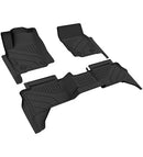 DESLE Floor Mats for 2024-2025 Toyota Tacoma (Not Fit Tacoma Hybrid) TPE Rubber Floor Liners 1st & 2nd Row Full Set, Black.Only Fit 2024-2025 Toyota Tacoma.(Not Fit Tacoma Hybrid)